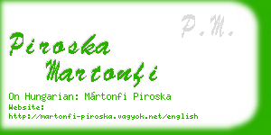 piroska martonfi business card